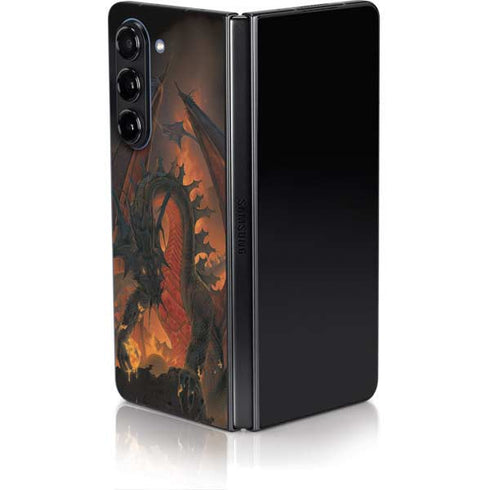 Fireball Dragon by Vincent Hie Galaxy Z Fold5 5G Skin